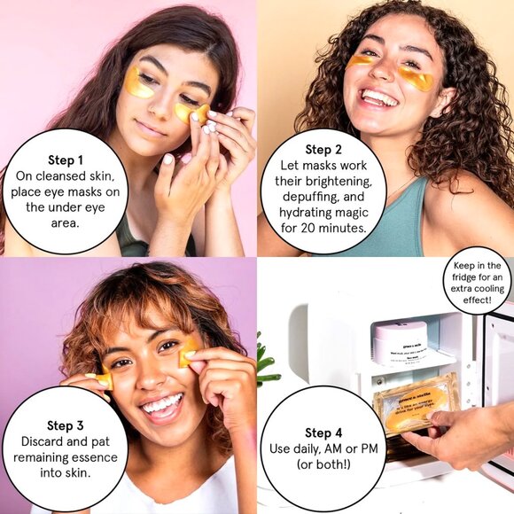 ➡️ 2/$25⬅️ Grace & Stella—Gold ⚡️Energizing⚡️ Eye Masks—6 Pairs *New* - Picture 8 of 10